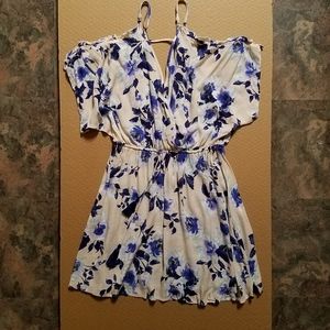 En Creme Women's Above Knee Floral Print Casual Dr